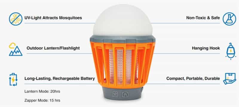 Bug Mosquito Zapper Main Features